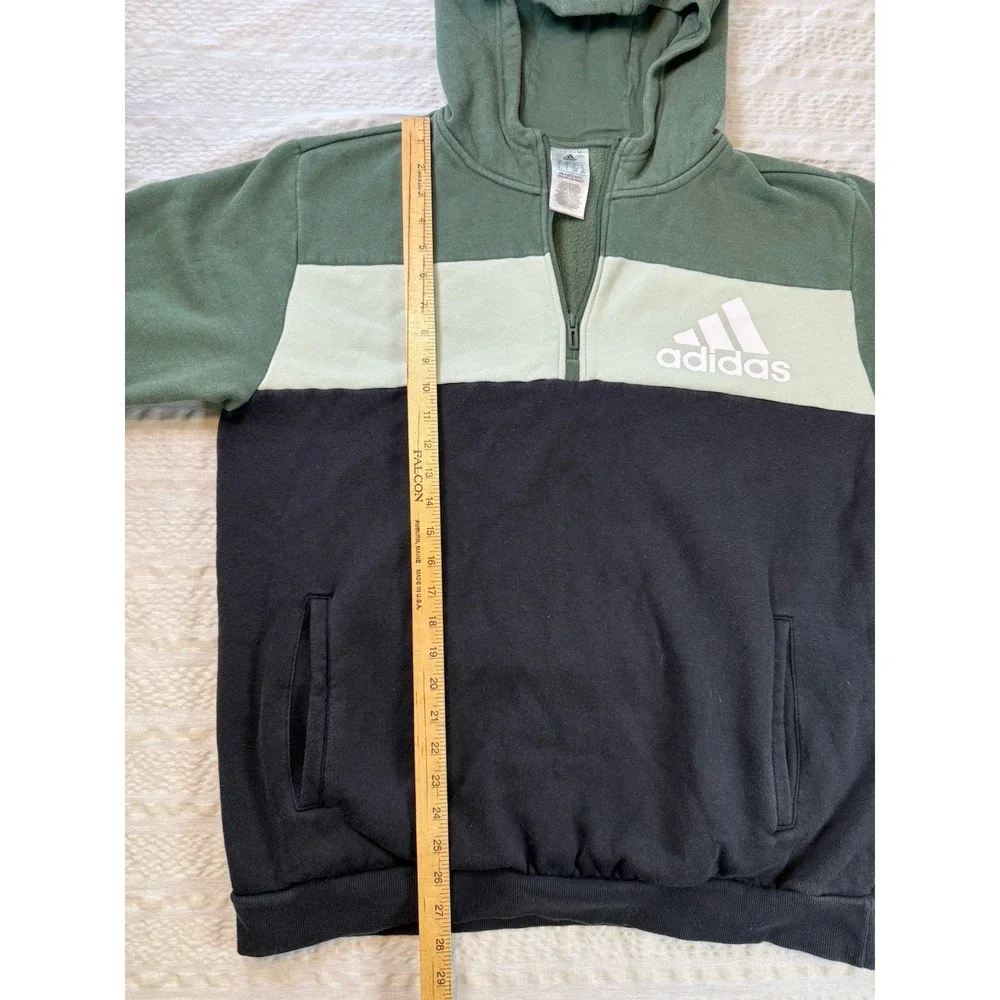 Adidas Large Colorblock Hoodie Quarter‎ Zip